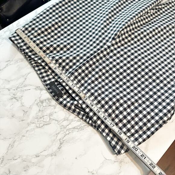 Talbots Hampshire Gingham Ankle Pant women's plus size 18W black/white - Picture 10 of 12